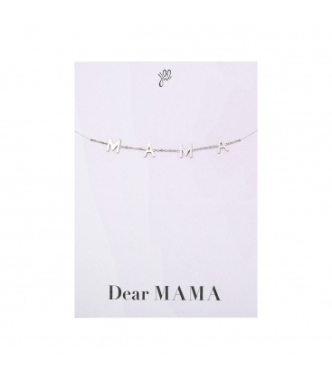 Zilverkleurige leuke armband met de letters MAMA