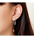 Zilverkleurige earcuff in spiraal vorm