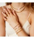 Zilverkleurige armband met dikke ketting