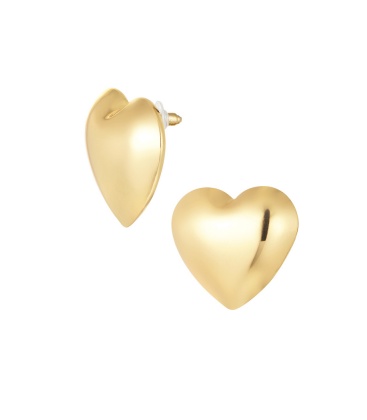  Gouden Oorbellen met Groot Hart - Trendy Accessoires voor Elegante Dames