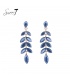 Elegante Blauwe Oorhangers met Glas Steentjes - Must-Have Fashion Sieraden