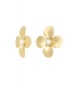 Statement oorbellen floral pearl - goud