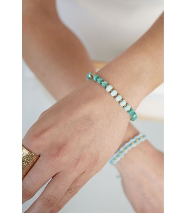 Stijlvolle Mint Groene Armband met Natuurstenen Kralen - Shop Nu