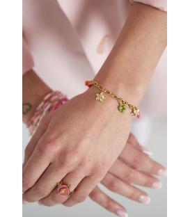 Goudkleurige Armband met Bloemen Bedels en Kralen - Ontdek Nu