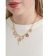 Goudkleurige Halsketting met Roze Bedels - Elegantie voor Elke Gelegenheid