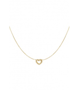  Goudkleurige halsketting met harten bedel - Romantisch en Elegant