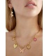  Goudkleurige halsketting met verschillende bedels - Elegante mode