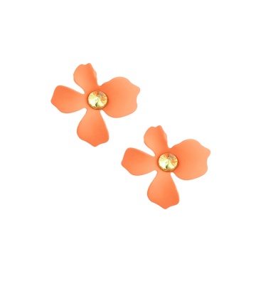 Oorbellen zomerbloem - oranje