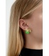 Strikjes studs oorbellen kleur - groen