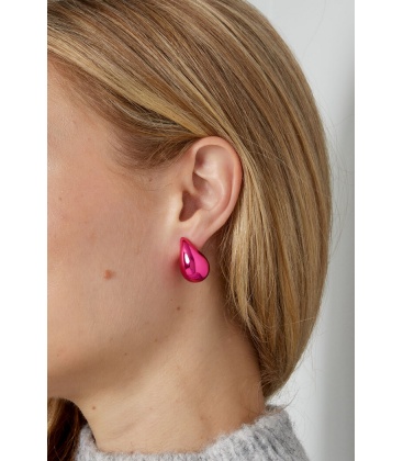 Summer hit druppel oorbellen - fuchsia