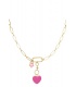 Ketting flower to heart - roze goud SKU0217078-351 Pink Gold Groothandel SKU0217078-351