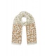 Beige warme winter sjaal met een mooie print