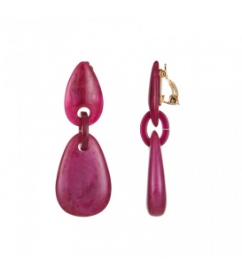 Fuchsia roze oorclips Trendy en opvallend