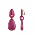 Fuchsia roze oorclips Trendy en opvallend