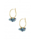 Bead it up oorbellen - blauw goud SKU0292960-208 Blauw Gold Groothandel SKU0292960-208