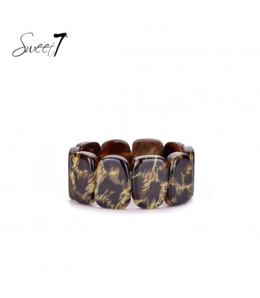 Trendy bruin gekleurde armband met print Shop nu