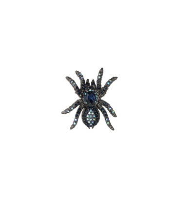 Glimmer spider brooche - blauw SKU0253447-202 Blauw Groothandel SKU0253447-202