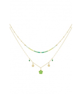 Ketting green dream - Goudkleur SKU0217653-401 Green Gold Groothandel SKU0217653-401